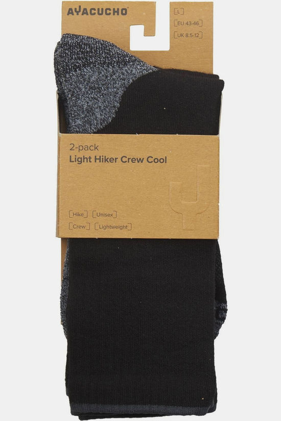 Ayacucho Wandelsokken Light Hiker Crew Cool 2-Pack Black/Anthra