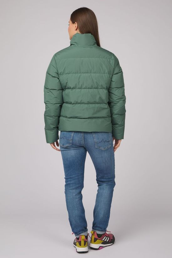 Ayacucho Doudoune Aarhus Recycled Cropped Button Jacket W Sage Leaf