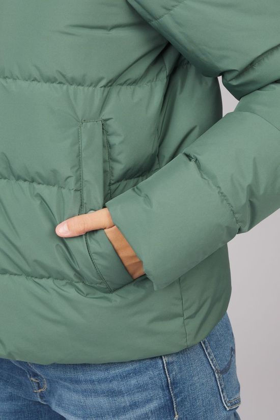 Ayacucho Doudoune Aarhus Recycled Cropped Button Jacket W Sage Leaf