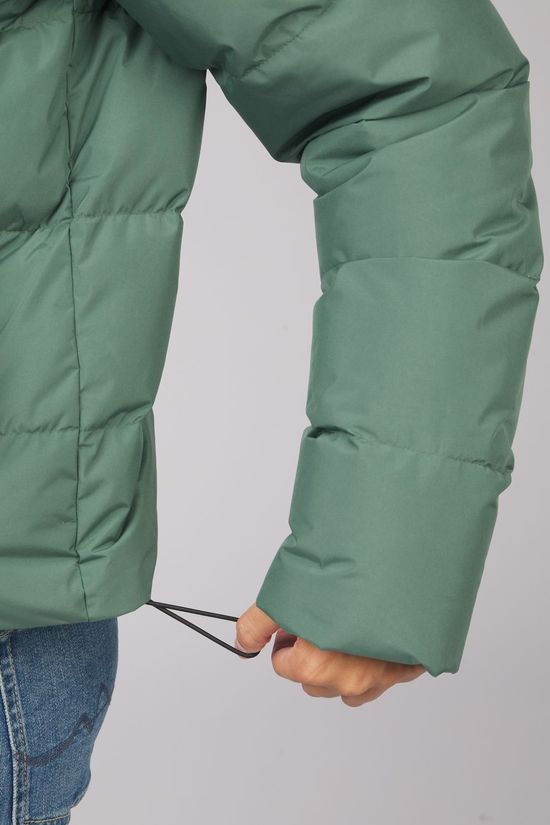 Ayacucho Doudoune Aarhus Recycled Cropped Button Jacket W Sage Leaf