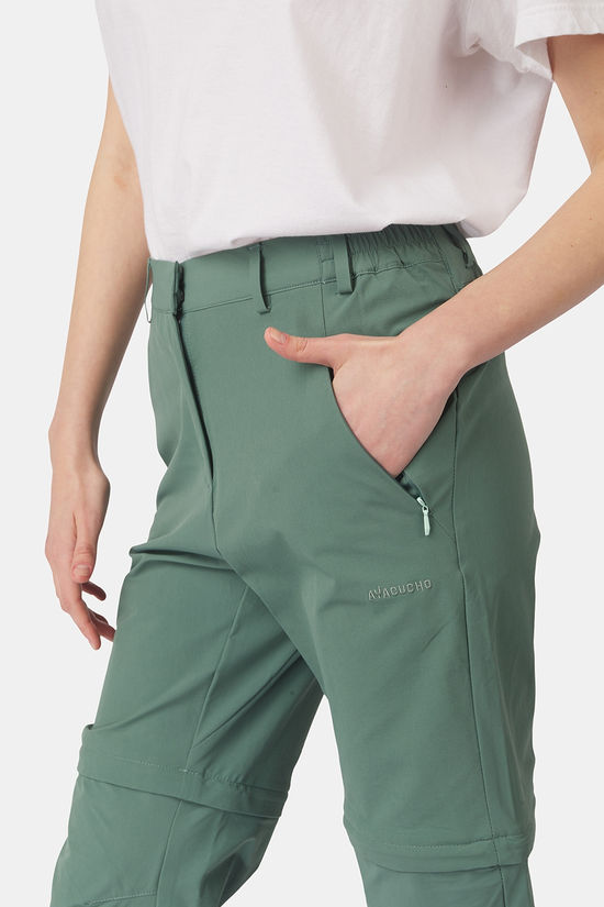 Ayacucho Afritsbroek Forest Softshell Zip-Off W Sage Leaf