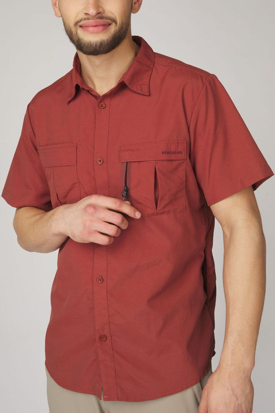 Ayacucho Chemise Jungle Travel Shirt Ss M Russet