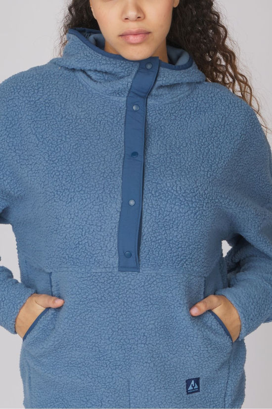 Ayacucho Polaire Peniche Sherpa Hoodie W Coronet Blue