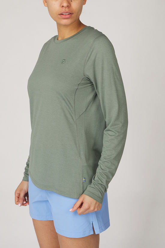 Fjällräven T-Shirt Abisko Day Hike Ls Tee Patina Green