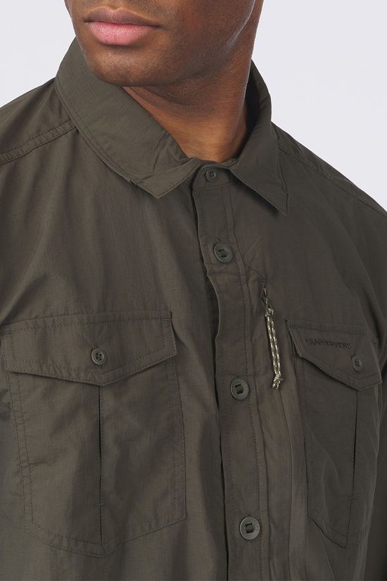 Craghoppers Hemd Nosilife Adventure Long Sleeved Shirt III Woodland Green
