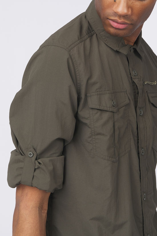 Craghoppers Hemd Nosilife Adventure Long Sleeved Shirt III Woodland Green
