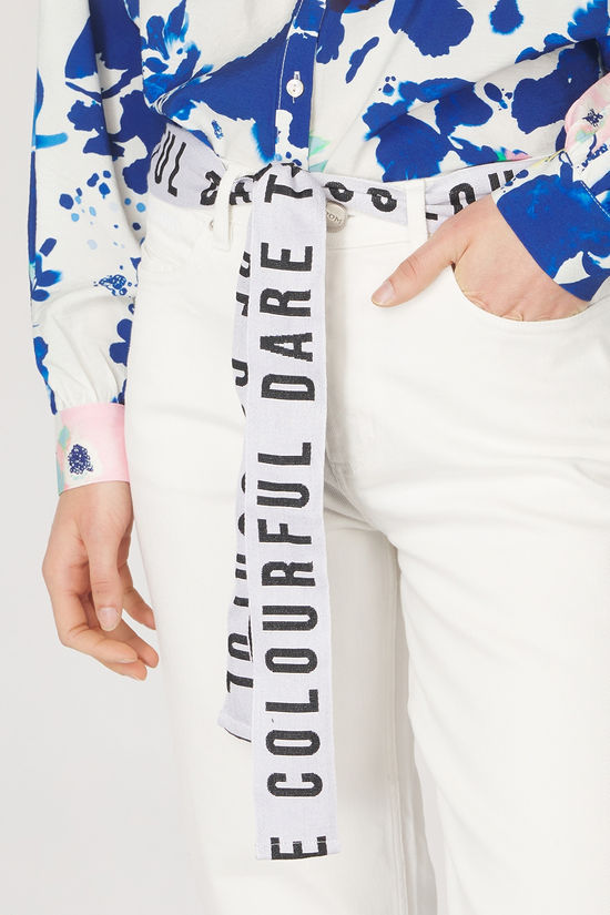 Pom Amsterdam Jeans Eline Straight White White