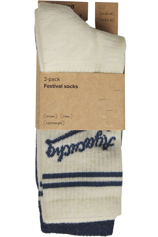 Ayacucho Wandelsokken Festival 2-Pack White + Coronet Blue