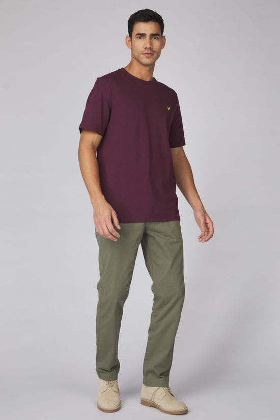 Lyle & Scott T-Shirt Plain Burgundy