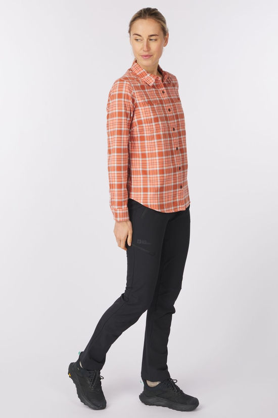 Royal Robbins Chemise Lieback Organic Flannel Shirt Baked Clay Tomales Pld