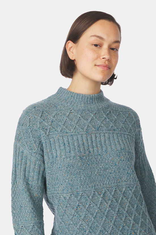 Ayacucho Trui Leynar Cable Jumper W Sea Mist Melange