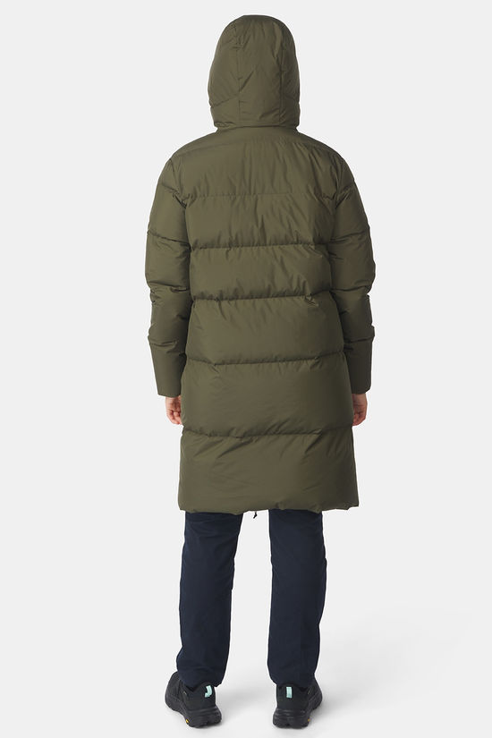 Ayacucho Doudoune Aarhus Recycled Long Down Coat W Dark Moss