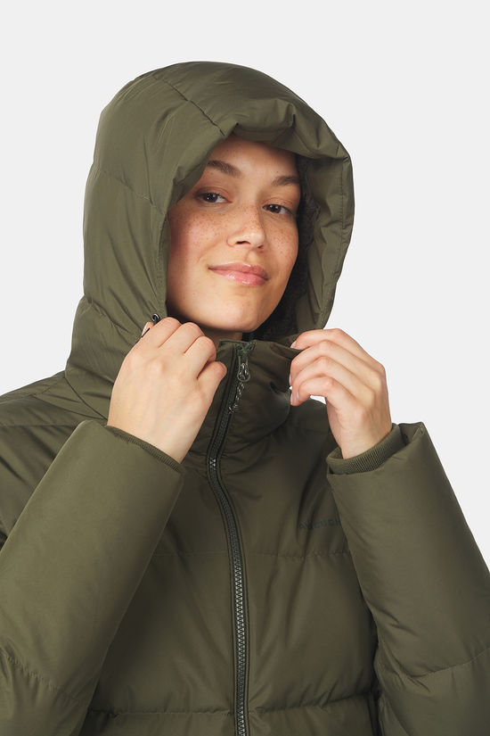 Ayacucho Doudoune Aarhus Recycled Long Down Coat W Dark Moss