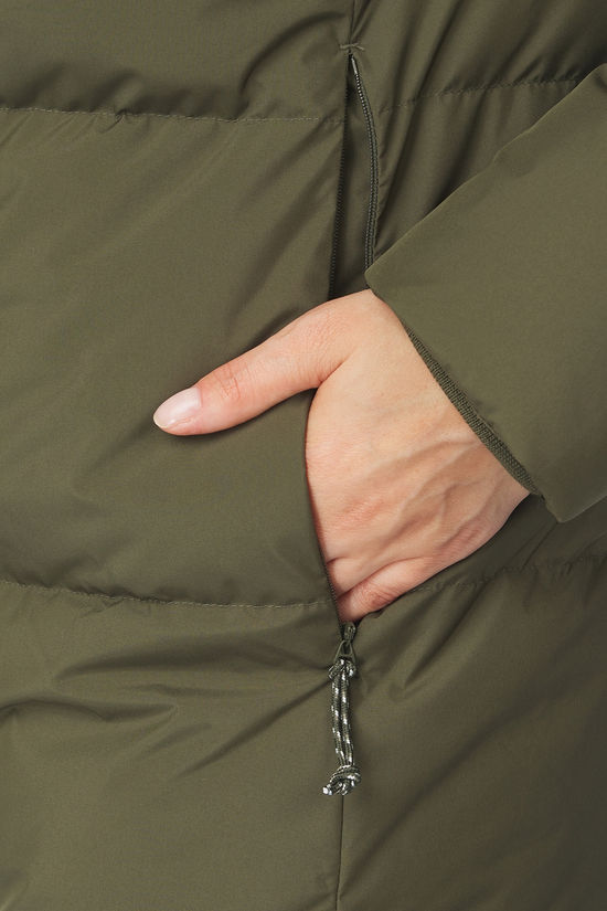 Ayacucho Doudoune Aarhus Recycled Long Down Coat W Dark Moss