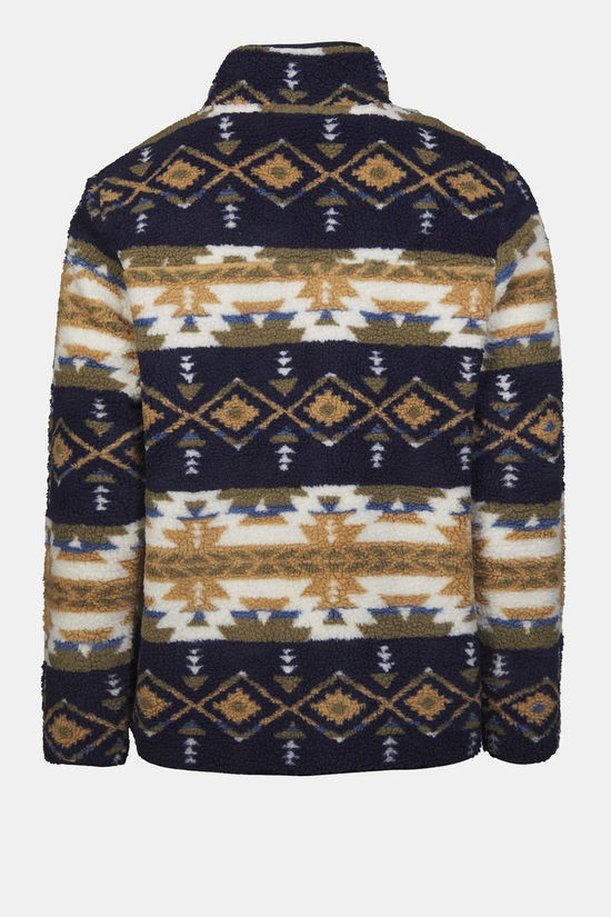 Ayacucho Fleece Fitz Roy Jaquard Sherpa Jacket Navy/Moss Print