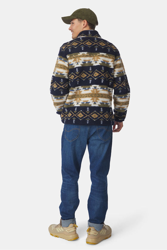 Ayacucho Fleece Fitz Roy Jaquard Sherpa Jacket Navy/Moss Print