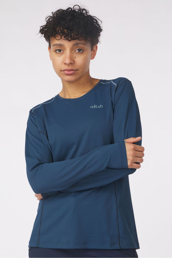 Rab T-Shirt Force Ls Tee Wmns Tempest Blue