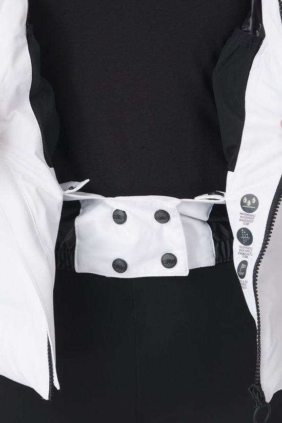 CMP Veste De Ski Woman Ski Jacket Fix Hood Bianco