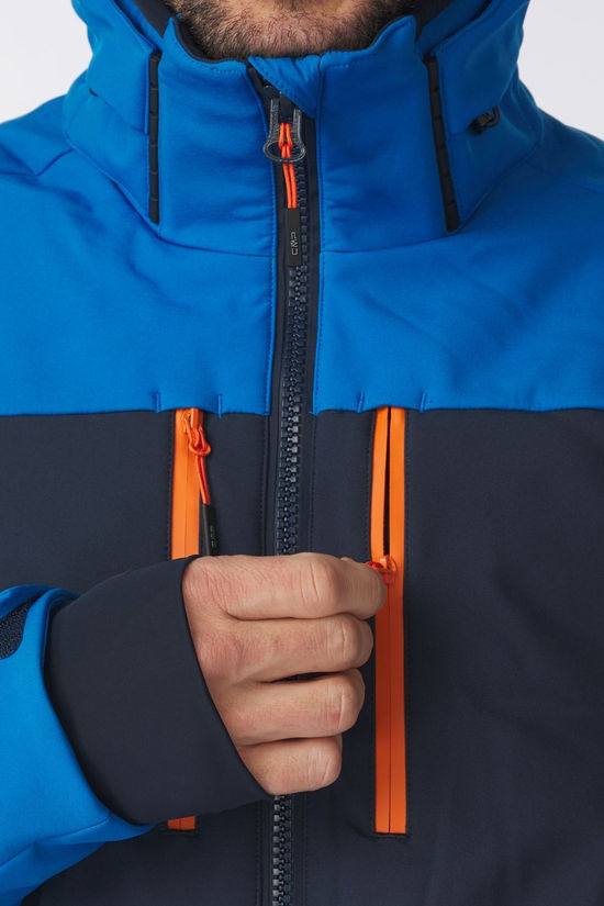 CMP Veste De Ski Man Ski Jacket Softshell Zaffiro/Jaffa