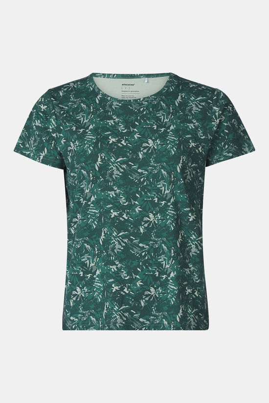 Ayacucho T-Shirt Greenwood Ss W Bistro Green Print