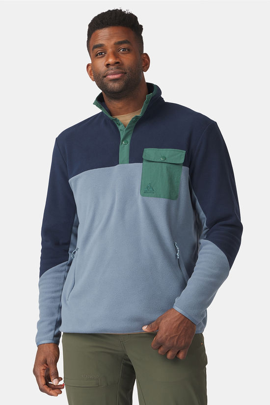 Ayacucho Polaire Fitzroy Snap Pullover M Navy Combo