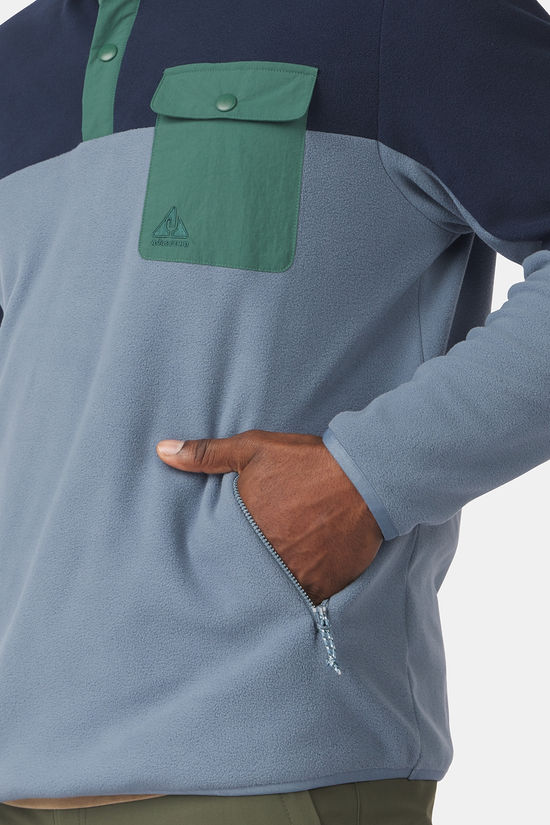 Ayacucho Polaire Fitzroy Snap Pullover M Navy Combo