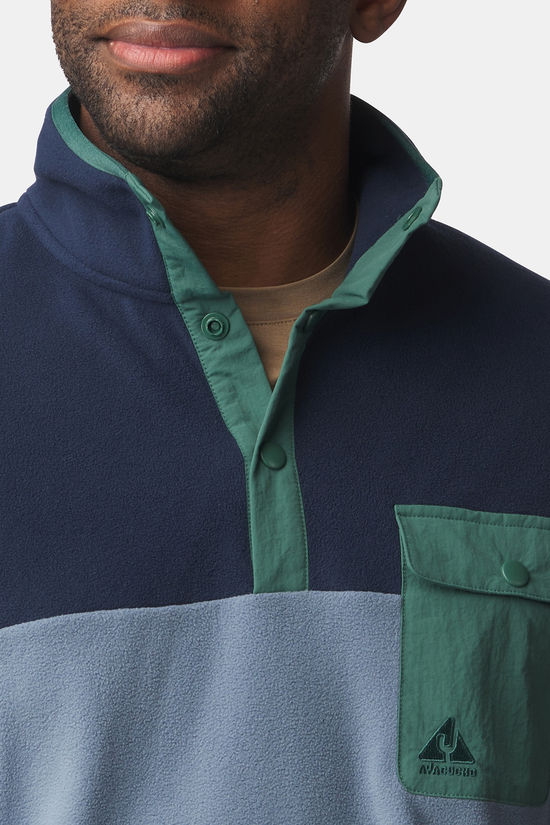 Ayacucho Polaire Fitzroy Snap Pullover M Navy Combo