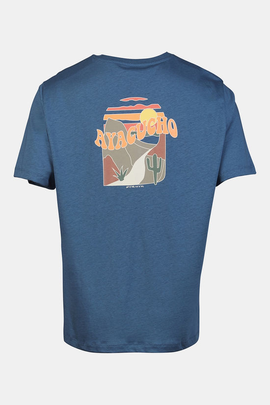 Ayacucho T-Shirt Bobcat Graphic Tee M Ensign Blue