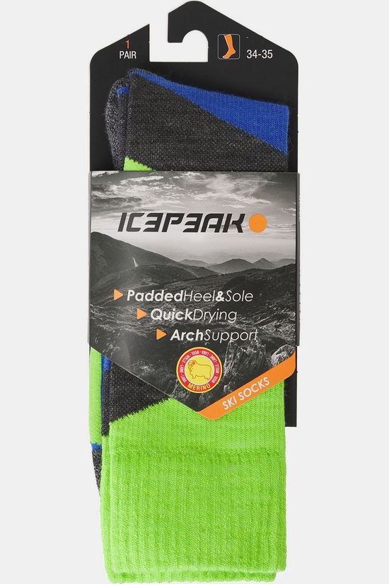 Icepeak Chaussettes De Ski Ilshofen Jr Blue/Green