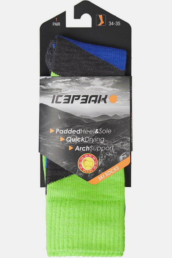 Icepeak Chaussettes De Ski Ilshofen Jr Blue/Green