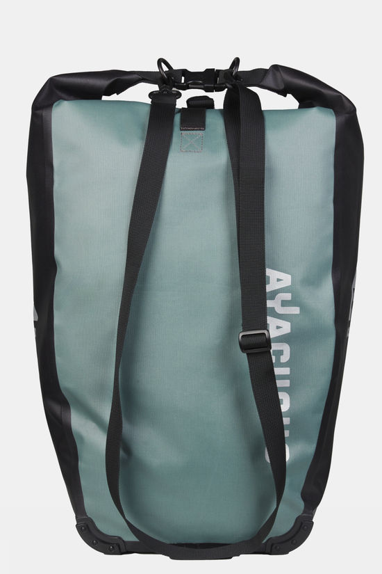 Ayacucho Fietstas Achter Sykkel Bike Pannier Rolltop 20L, Single Green/Black
