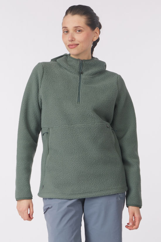 Sprayway Polaire Aber Half Zip Hooded Balsam Green