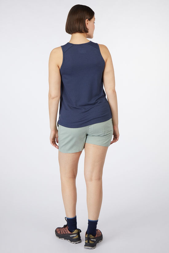 Smartwool Top Women'S Active Mesh High Neck Tank Nightfall/Deep Navy