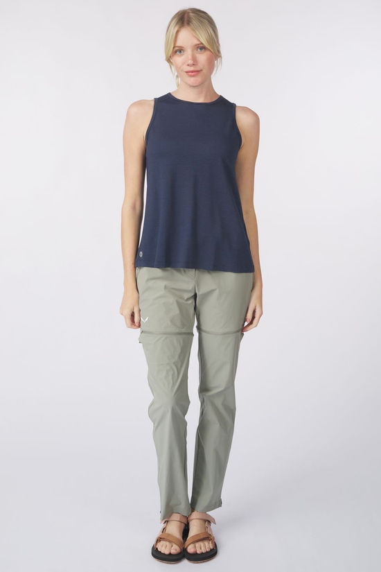 Smartwool Top Women'S Active Mesh High Neck Tank Nightfall/Deep Navy