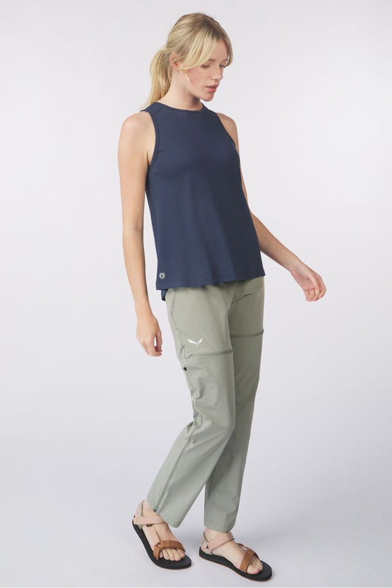 Smartwool Top Women'S Active Mesh High Neck Tank Nightfall/Deep Navy