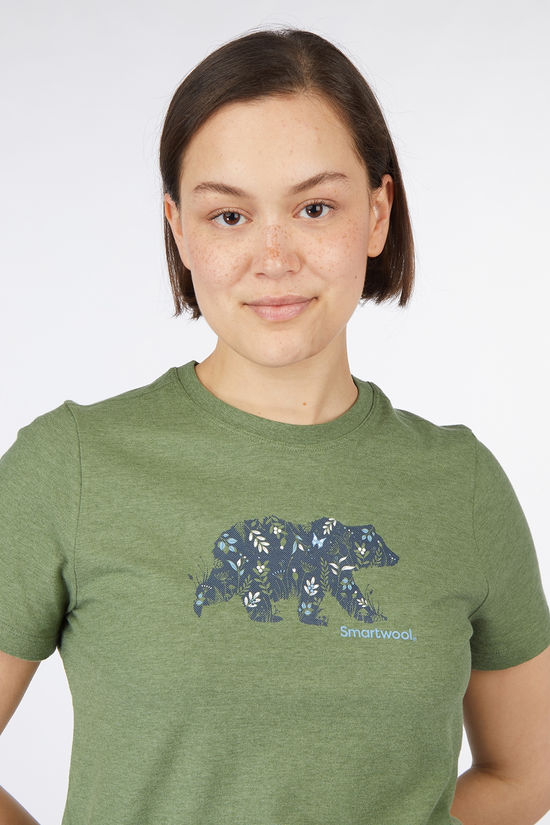 Smartwool T-Shirt Women'S Osa Vega Short Sleeve Graphic Te Fern Green