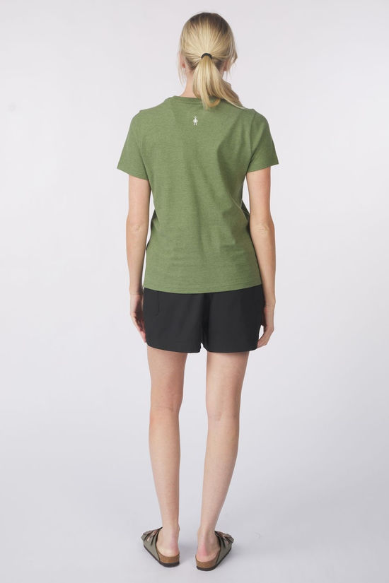 Smartwool T-Shirt Women'S Osa Vega Short Sleeve Graphic Te Fern Green