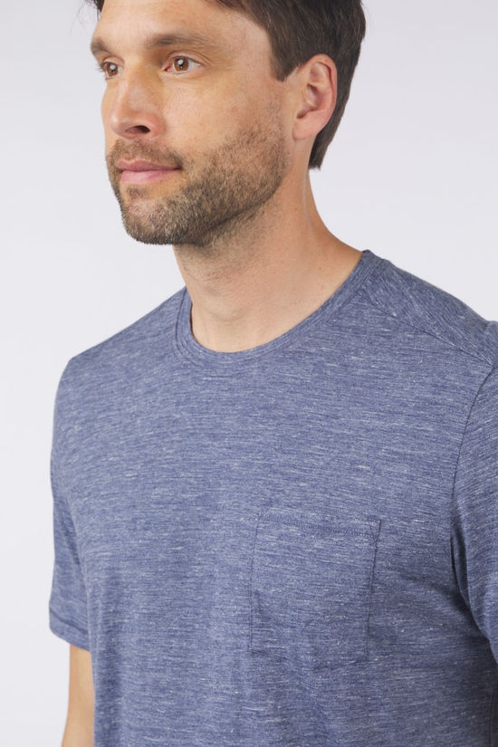 Smartwool T-Shirt Men'S Merino Hemp Blend Short Sleeve Poc Nightfall Blue Heather