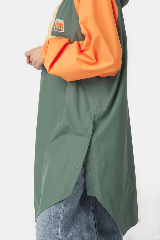 Ayacucho Poncho Festival Poncho Sage Leaf/Autumn Sunset