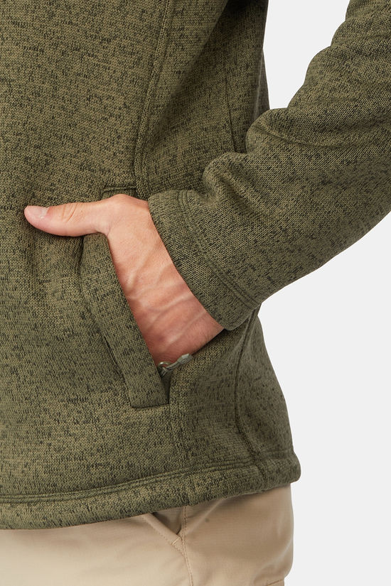 Ayacucho Polaire Grange Fleece Hoody M Dark Moss Melange