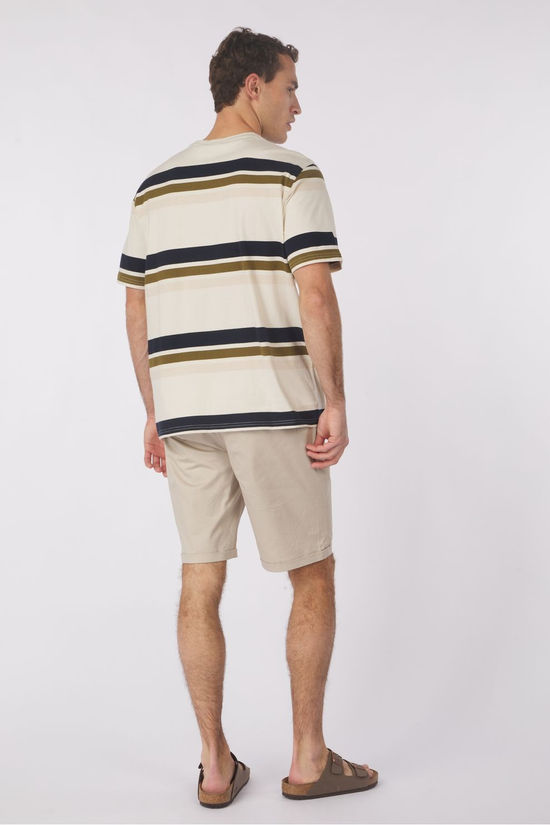 Barbour T-Shirt Golborne Stripe Relaxed Whisper White