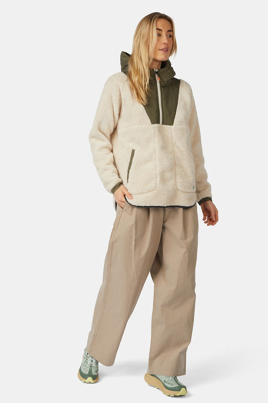 Passenger Clothing ltd Polaire Beaumont Recycled Sherpa Hooded Fleece 2.0 Vintage White