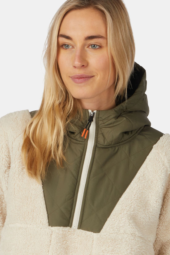 Passenger Clothing ltd Polaire Beaumont Recycled Sherpa Hooded Fleece 2.0 Vintage White