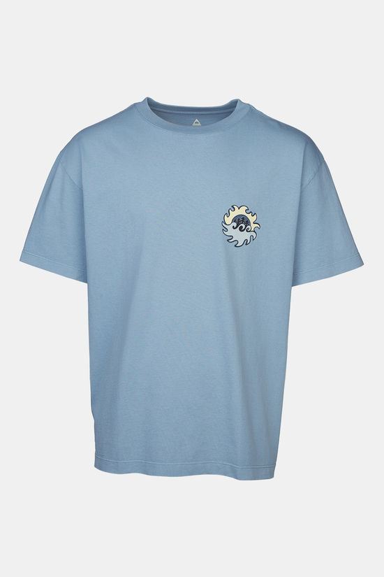 Passenger Clothing ltd T-Shirt Dune Recycled Cotton Relaxed Fit Faded Denim
