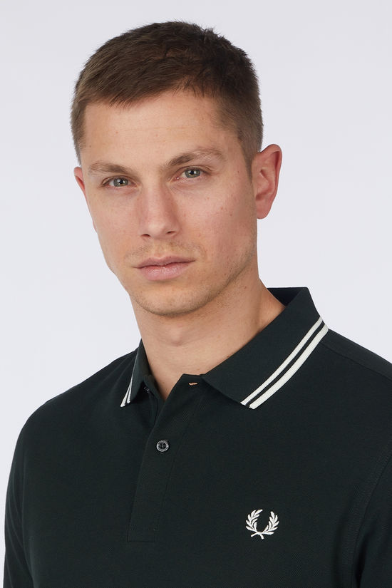 Fred Perry Polo Twin Tipped Night Green/Snwht