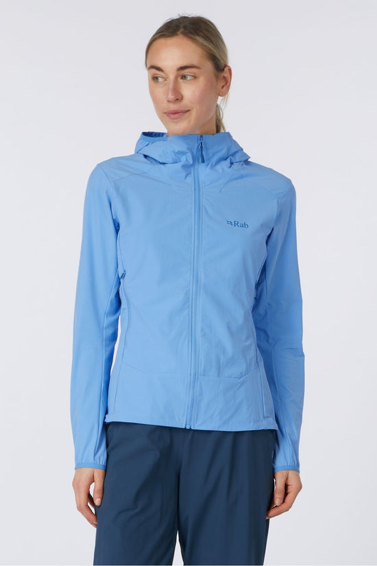 Rab Veste Softshell Borealis Hoodie Wmns Bluebird
