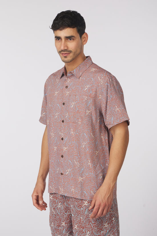 Royal Robbins Chemise  Camino Pucker S/S Mahogany Kayaker Pt