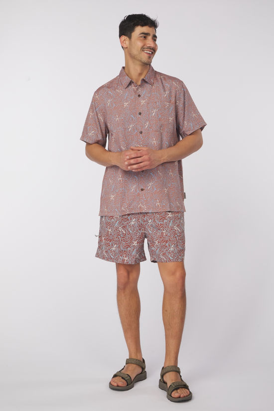 Royal Robbins Chemise  Camino Pucker S/S Mahogany Kayaker Pt