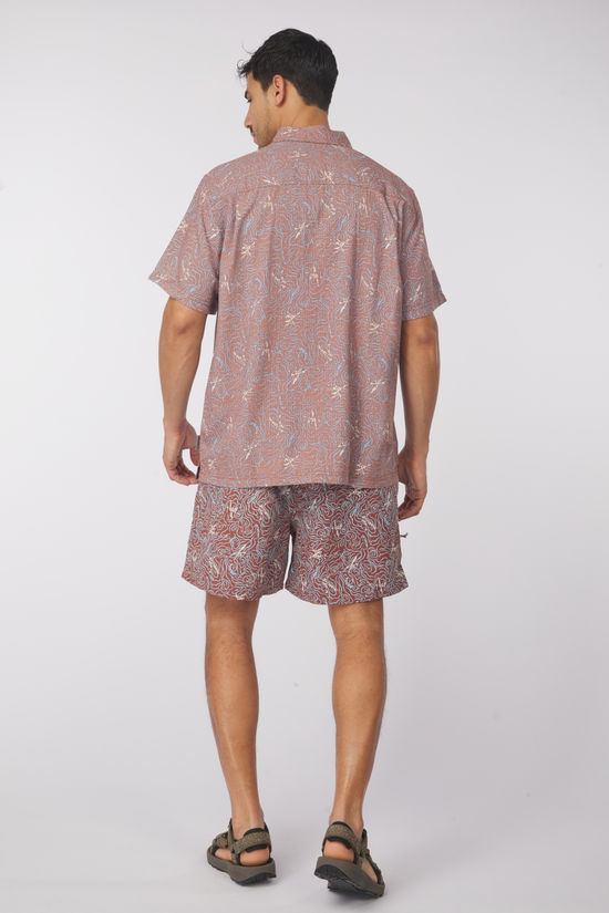 Royal Robbins Chemise  Camino Pucker S/S Mahogany Kayaker Pt