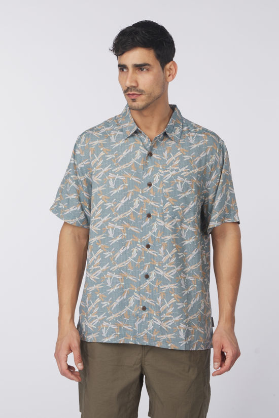 Royal Robbins Chemise  Camino Pucker S/S Orion Blue Dragonfly Pt